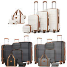     kono 6pcs Suitcase Set Carry On Hardside Luggage With Tsa Lock Spinner Wheel