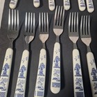 Blue Willow Flatware Lot Vintage Stainless Taiwan Plastic Handle Spoons Forks 31