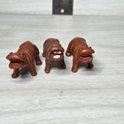 Vintage Hong Kong Hippopotamus Animal Figures Lot Of 3 Plastic Hippo Toy
