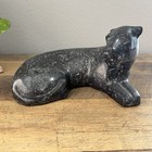 Leopard Panther Metal Bronze Cat Figurine Sculpture Heavy Patina Korea 1991 Vtg
