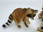 Lot 5 Vintage Bone China Miniature Raccoons Carry Baby Family Figurines Japan 1   
