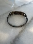 Child   s Bracelet Sterling Silver Mexico Black Background Abalone Dot Pink Flower