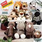 Hydren 20 Pcs Safari Stuffed Animals 11 8   Plush Jungle Wild Cute    