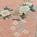 Handmade Hand Tufted Wool Rug Color Pink Flower Luxury Design Carpet Area Rug