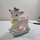 Vintage Inarco Baby Lamb Rocker Planter Kitschy Nursery Decor 1960s Japan