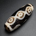 Rare Tibetan Buddhism Agate 9 Eyes Totem Dzi Bead Amulet Necklace Pendant G1981