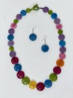 Handmade Tagua Nut Set Necklace And Earrings 