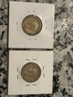 2 X 1946 George Vi Threepence 3d 3p Brass Coins Key Date Very Low Mintage-nice  