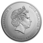2019 Cook Islands  25 Fine Silver 5 Oz Mount Kilimanjaro 7 Summits