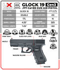 Umarex Glock 19 Gen 3 Air Pistol  177 Cal W  Bb Jug  Extra Mag   5 Co2  2255200 
