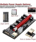 Pci-e 1x To 16x Powered Usb3 0 Gpu Riser Extender Adapter Card Board Cable