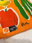 Vintage Vera Neumann Linen Tea Towels Set Of 2 Nos Nwt Orange Blue Vegetables