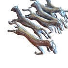 Vintage Silver Plated Horse Equestrian Art Deco Knife Rest Set Of 6