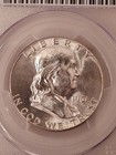 1961 Franklin Silver Half Dollar Pcgs Ms64 Blue Label Nice Luster Fast Shipping 
