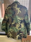 Usgi Us Air Force Field Jacket Woodland Camo Cold Weather Coat Hood  Small Short