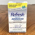 X3 - Refresh Optive Advanced Lubricant Eye Drops Triple Action Relief Twin Pack