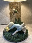 Disney Charpente Pooh Christopher Robin And Friends Lamp Stuck In A Hole - Rare