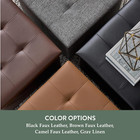 30 Inch Rectangle Storage Ottoman - Buttonless Tufted Ottoman -foot Rest-hold   