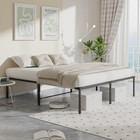 Full Bed Frame  Heavy Duty Sturdy 16 Inch Metal Platform Bed Frames  Enhanced St