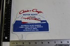 Rare 1950s Chris Craft Sturgeon Bay Wisconsin Stamped Painted Metal Topper Sign