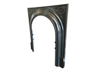 Antique Victorian Arched Cast Iron Fireplace Surround Restored In Black