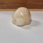 Hand Carved Cream Stone Turtle Fetish Figurine Small Pocket Totem Southwestern