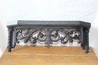 Vintage 1974 Homco Ornate Filigree Black Sturdy Heavy Plastic Wall Shelf  Nice 