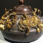 Authentic Bronze Buddha Famous Eight Ancient Chinese Artifact Tibet 19th Century