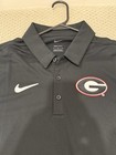 Nike Georgia Bulldogs Polo Shirt Mens Large Black Short Sleeve On Field Coach