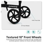 Elenker Best Value Knee Walker 10  Front Wheels Steerable Medical Scooter Black