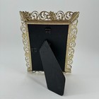 Vintage Ornate Gold Metal Filigree 4x6 Picture Frame Victorian Style Easel