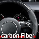 For Honda Civic   Accord  cr-v Car Steering Wheel Cover Carbon Fiber Leather 15 