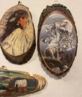 Vtg Mystical Indian Native American Wood Wall Hanging Lot 5 Landscape Nature