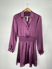 New Womens Size S Steve Madden Vintage Purple Valerie Satin Mini Dress  89 Nwt