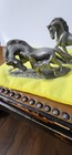 Vintage 1983 Set Of 3 Horse Statues By Lorne Mckean Fine Pewter Statue Figurine