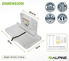 Alpine Wall Mounted Baby Changing Station Foldable Commercial Diaper Table 