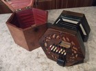 Antique English Concertina Charles Wheatstone London Maver Box Glasgow