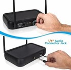 Pyle Pdwm2135 Dual Channel Wireless Microphone System Vhf Handheld Mics Black