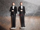 Two Packages Of Vintage Wilton Groomsmen Wedding Cake Toppers Gay Lgbt