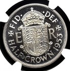 Great Britain  1953 Elizabeth Ii Coronation Proof Halfcrown  Ngc Pf66 Ultra Cam