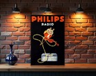 Vintage Philips Radio Hevy Metal Sign     Xxl  60x40 Cm 