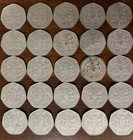 25 Kenyan Km23  circulated  5 Shillings Coins From Kenya           Lot Of 25