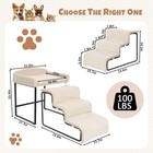 Dog Window Perch With Stairs For Dogs To Get On Bed 3-step Pet Ramp For High    
