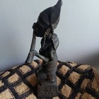 Messenger Bronze Sculpture Of An Oba  Benin  20th King Benin Bronze 11   5   4 