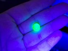 Tiny Uranium Glass Ball 10mm Undrilled Green Marble