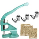 Hand Press Heavy Duty Eyelet Grommet Machine Punch Tool Kit 3 Dies 1500 Grommets