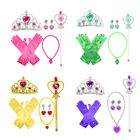 Little Girls Princess Dress Up Accessories Set Glove Tiara Crown Necklace