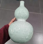 Nice Chinese Collectable Art Hand Monochrome Glaze Porcelain Calabash Vase