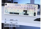 New Aula F99 Pro Wireless Gaming Keyboard Hot Swappable Switches Blue white