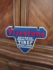 Vintage Rare Firestone  Auto Advertising Porcelain Metal Service Sign